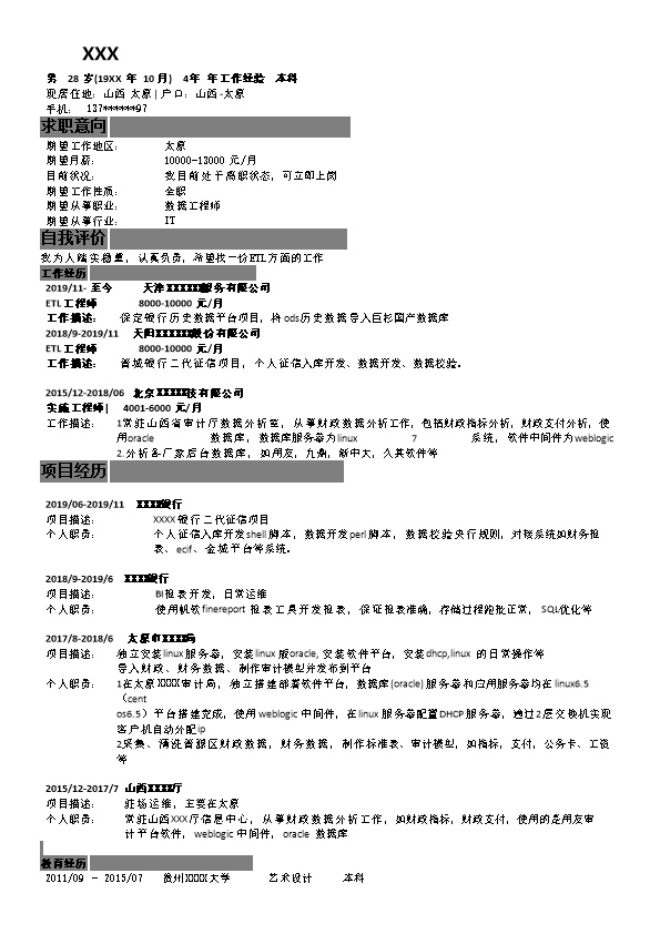 5721_计算机软件开发类相关岗位求职简历模板  - 软件开发简历模板